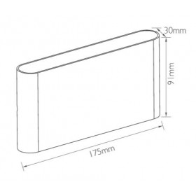 Απλίκα LED 12W 3000K Λευκό 17-00665-1 FOS ME