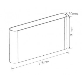 Απλίκα LED 12W 3000K Ανθρακί 17-00665-19 FOS ME