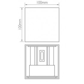 Απλίκα LED 10W 3000K Ανθρακί 17-100666-19 FOS ME