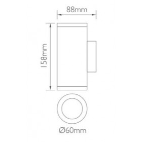 Σποτ Επίτοιχο GU10 Λευκό 21-0216-1 FOS ME