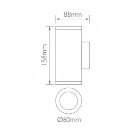 Σποτ Επίτοιχο GU10 Ανθρακί 21-0216-19 FOS ME