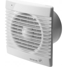 Εξαεριστήρας Μπάνιου Για Σωλήνα 120mm Με Χρονοκαθυστέρηση Λευκός DECOR 200 CR S&P