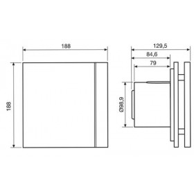 Εξαεριστήρας Μπάνιου Για Σωλήνα 100mm Μαύρο SILENT DESIGN 100 CZ S&P