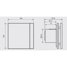 Εξαεριστήρας Μπάνιου Για Σωλήνα 100mm Ασημί SILENT DESIGN 100 CZ S&P