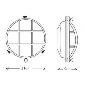 Φωτιστικό Χελώνα E27 Σατινέ Με Πλέγμα 402ΣΑΤ LIDO