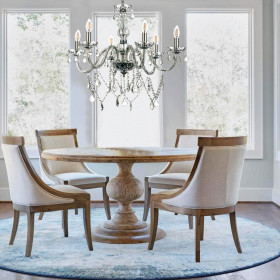 Φωτιστικό Εξάφωτο E14 Διάφανο Και Κρύσταλλο 5314-6 INLIGHT