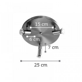 Σποτ Οροφής Τρίφωτο GU10 Νίκελ 9075-3 INLIGHT