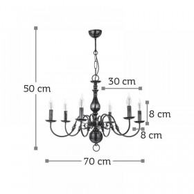 Φωτιστικό Εξάφωτο E14 Οξυντέ 5309-6 INLIGHT