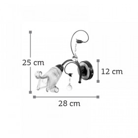 Απλίκα Ε14 Χρώμιο Και Κρύσταλλο 43348 INLIGHT