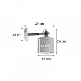 Απλίκα E27 Λευκό Και Ξύλο 43383-WH INLIGHT