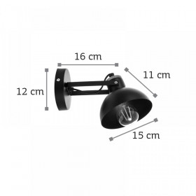 Απλίκα E27 Μαύρο Και Ξύλο 43379-BL INLIGHT
