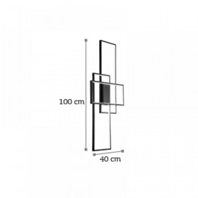 Απλίκα LED 80W 3000k Μαύρο 6158-BL INLIGHT