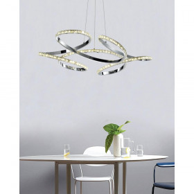 Φωτιστικό LED 85W 4000k Χρώμιο Και Κρύσταλλο 6181 INLIGHT