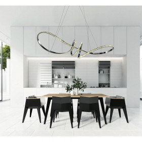 Φωτιστικό LED 75W 4000k Χρώμιο Και Κρύσταλλο 6182 INLIGHT