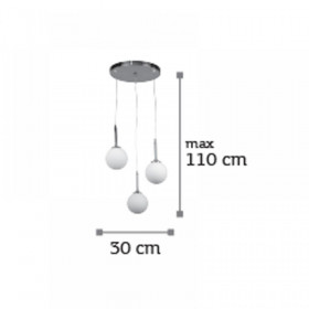Φωτιστικό Τρίφωτο G9 Χρώμιο Και Λευκό 4515-3 INLIGHT