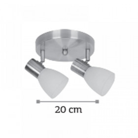 Σποτ Οροφής Δίφωτο GU10 Νίκελ 9064-2 INLIGHT