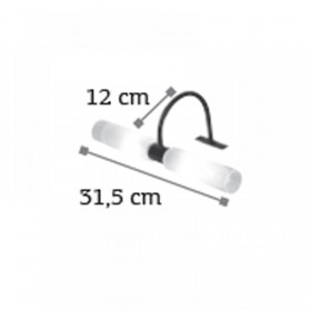 Απλίκα Μπάνιου G9 Μαύρο Και Γυαλί Λευκό 1049 INLIGHT