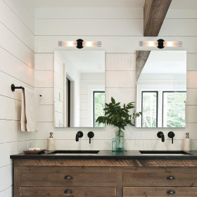 Απλίκα Μπάνιου G9 Μαύρο Και Γυαλί Λευκό 1050 INLIGHT