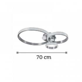 Φωτιστικό LED 96W 3000k Χρώμιο Και Διάφανο 6035-CH INLIGHT