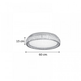 Πλαφονιέρα LED 48W 4000k Χρώμιο Και Κρύσταλλο 42013-Β INLIGHT