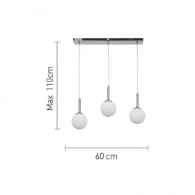 Φωτιστικό Τρίφωτο G9 Χρυσό Και Λευκό 4016-3 INLIGHT