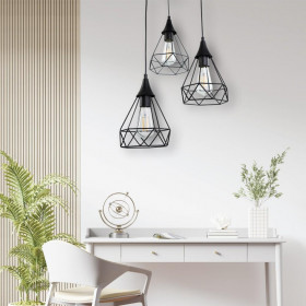 Φωτιστικό Τρίφωτο E27 Μαύρο 4024-3-BL INLIGHT