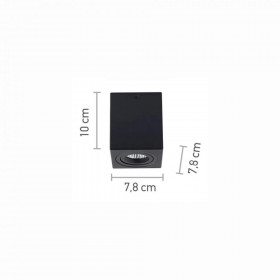 Σποτ Οροφής GU10 Μαύρο 42026-BL INLIGHT