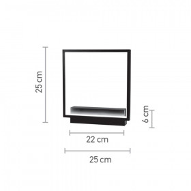 Απλίκα LED 18W 3000K Μαύρο 43034 INLIGHT