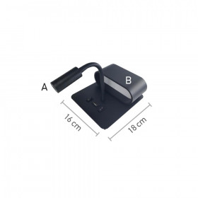 Απλίκα LED 9W 3000k Μαύρο Με USB 43036-BL INLIGHT