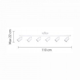 Σποτ Οροφής Εξάφωτο GU10 Λευκό 9086-6 INLIGHT