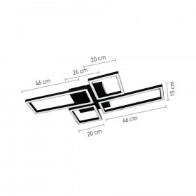 Φωτιστικό LED 60W 3000k-6000k Χρώμιο 6049-CH INLIGHT