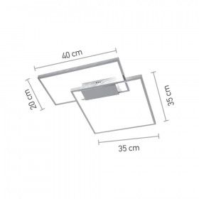 Φωτιστικό LED 38W 3000k Χρώμιο 6066-CH INLIGHT