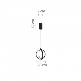 Φωτιστικό LED 16W 3000k Μαύρο 6057-BL INLIGHT