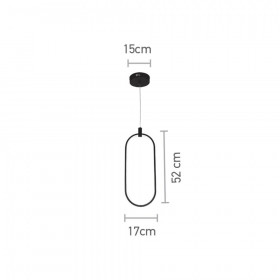 Φωτιστικό LED 14W 3000k Μαύρο 6058-BL INLIGHT