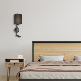 Απλίκα E27 & LED 3W 3000k Μαύρο 43028-BL INLIGHT