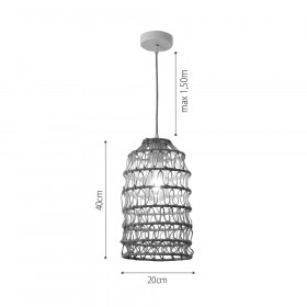 Φωτιστικό Μονόφωτο E27 Καφέ 4048-C INLIGHT