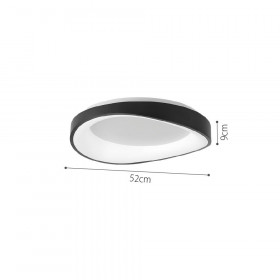 Πλαφονιέρα LED 72W 3000k-6000k Μαύρο 42033 INLIGHT