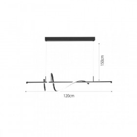 Φωτιστικό LED 40W 3000k-6000k Μαύρο 6083-BL INLIGHT