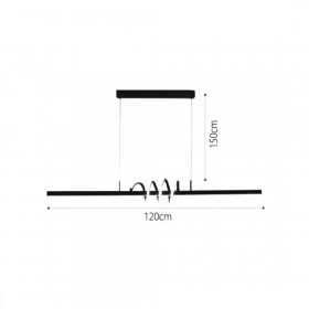 Φωτιστικό LED 40W 3000k Μαύρο Και Λευκό 6075-BL INLIGHT