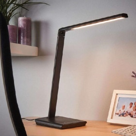 Φωτιστικό Γραφείου LED 6W 3000k-6000k Μαύρο Με USB Και Wireless Φορτιστή 3045-BL INLIGHT