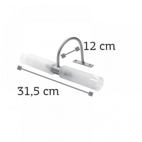 Απλίκα Μπάνιου G9 Νίκελ Και Γυαλί Λευκό 1046 INLIGHT