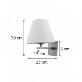 Απλίκα Ε27 Νίκελ Και Λευκό 43365 INLIGHT