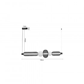 Φωτιστικό LED 28W 3000k Μαύρο 4073 INLIGHT