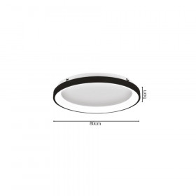 Πλαφονιέρα LED 38W 3000k-6000k Μαύρο 42044-A INLIGHT