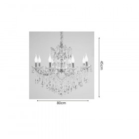 Φωτιστικό Οχτάφωτο E14 Μελί Και Κρύσταλλο 5244-8 INLIGHT