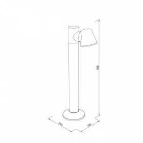 Φωτιστικό Κολώνα GU10 Μαύρο Shasta 80400714 IT-LIGHTING