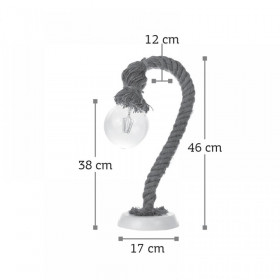 Πορτατίφ Ε27 Λευκό Με Σχοινί 3439-WH INLIGHT