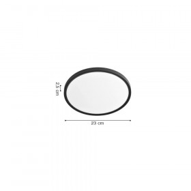 Πλαφονιέρα LED 18W 3000k-6000k Μαύρο 42036-E INLIGHT