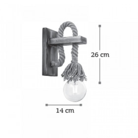 Απλίκα E27 Καφέ Και Σχοινί 43402 INLIGHT