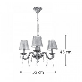Φωτιστικό Τρίφωτο Ε14 Μπεζ Πατίνα 5304-3 INLIGHT